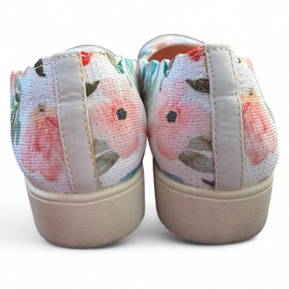 Skechers Cleo Flex Washable Knit Scalloped Pastel Floral Flats with Memory Foam - Picture 3 of 5